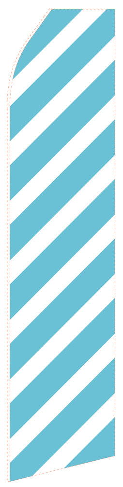 Ribbed Cyan econo feather flag, 16 ft, single-sided