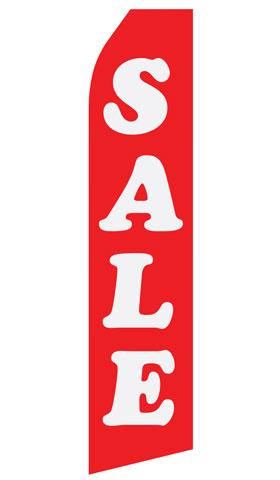 Sale econo feather flag, 16 ft, single-sided, design 1511