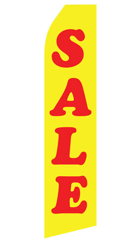 Sale econo feather flag, 16 ft, single-sided, design 1512