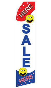 Sale Here econo feather flag, 16 ft, single-sided
