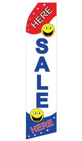 Sale Here econo feather flag, 16 ft, single-sided