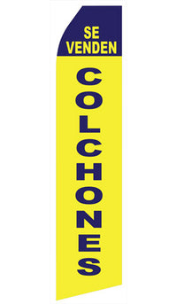 Se Venden Colchones econo feather flag, 16 ft, single-sided