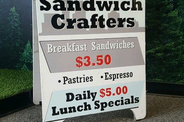 Custom A-frame sandwich board sign