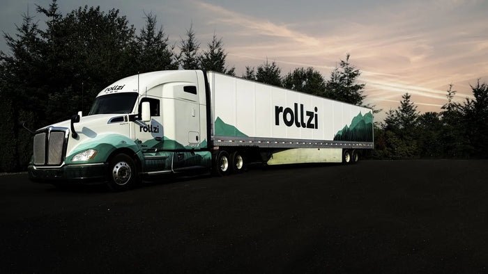 Semi truck and 53 foot trailer wrap for Rollzi