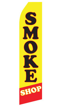 Smoke Shop econo feather flag, 16 ft, single-sided