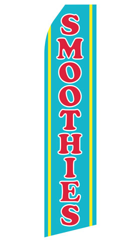 Smoothies econo feather flag, 16 ft, single-sided
