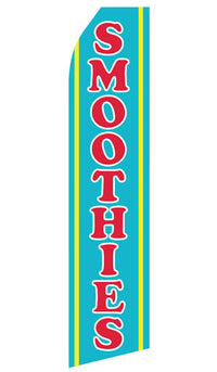 Smoothies econo feather flag, 16 ft, single-sided
