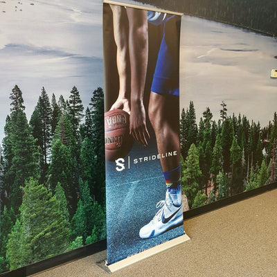 Sports brand retractable banner stand by Ardor Printing
