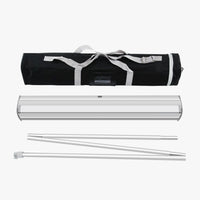 33 x 81 inch standard retractable banner stand hardware with carry bag, base and support pole