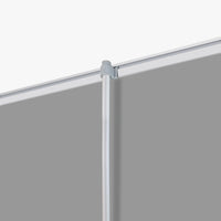 Top banner rail and support pole of the 33 x 81 inch standard retractable banner stand