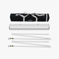 47 x 81 inch standard retractable banner stand hardware with carry bag, base and two support poles