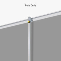 Support pole installed behind the graphic of a standard retractable banner stand, pole only