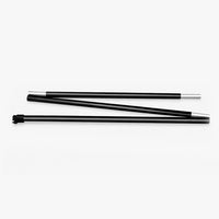 Black replacement 3-section support pole for a 33 x 81 inch black retractable banner stand