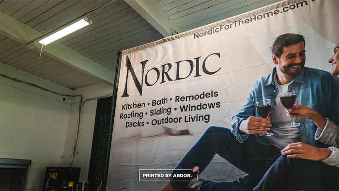 Step and repeat event backdrop for Nordic Roofing