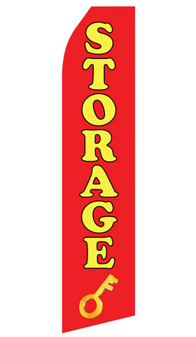 Storage econo feather flag, 16 ft, single-sided