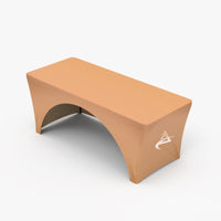6ft stretch table cover, back view with the open arch