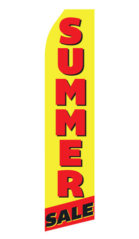 Summer Sale econo feather flag, 16 ft, single-sided