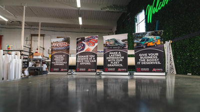 Tabletop mini retractable banners printed by Ardor Printing, view 2