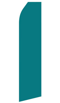 Teal econo feather flag, 16 ft, single-sided