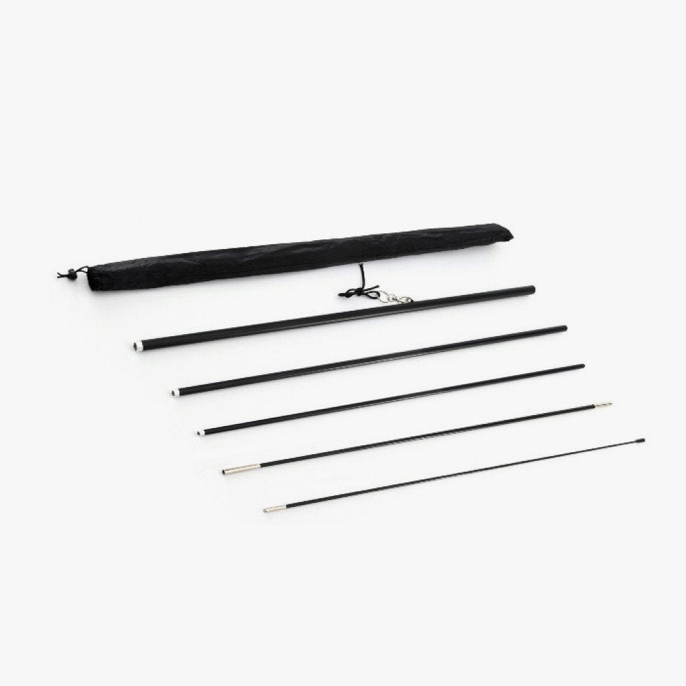 XLarge teardrop flag pole set with five poles and a nylon pole bag