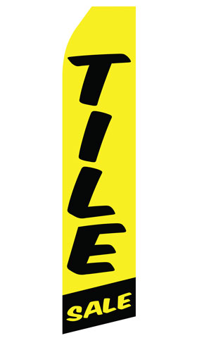 Tile Sale econo feather flag, 16 ft, single-sided