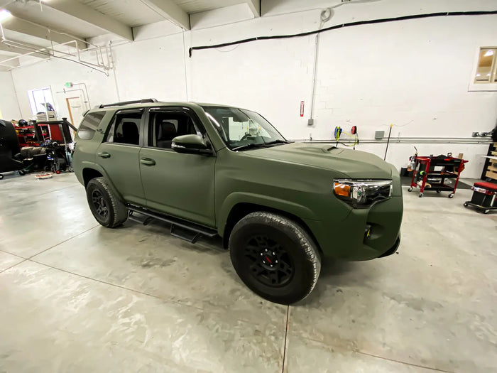 Toyota 4Runner color change wrap in matte green vinyl