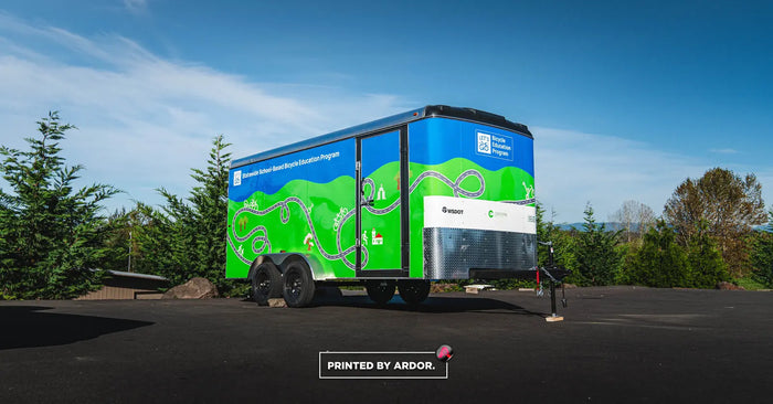 Enclosed trailer wrap for Cascade Bicycle