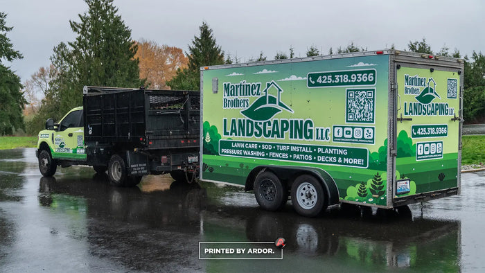 Landscaping trailer wrap for Martinez Brothers Landscaping