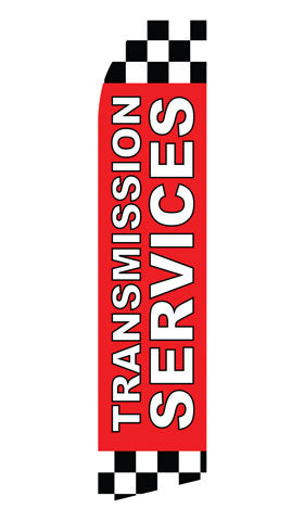 Transmission Services econo feather flag, 16 ft, single-sided