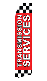 Transmission Services econo feather flag, 16 ft, single-sided