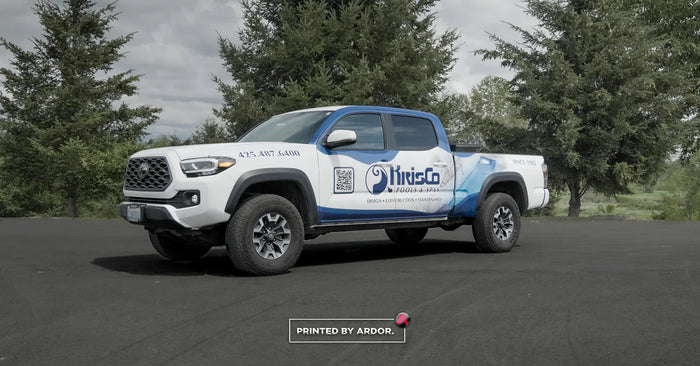 Toyota Tacoma pickup truck wrap for Krisco Pools