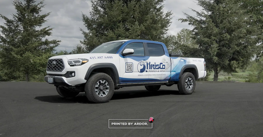 Toyota Tacoma pickup truck wrap for Krisco Pools