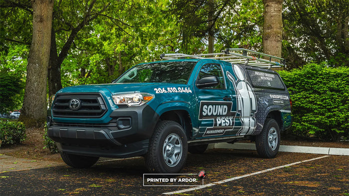 Toyota Tacoma truck wrap for Sound Pest Management
