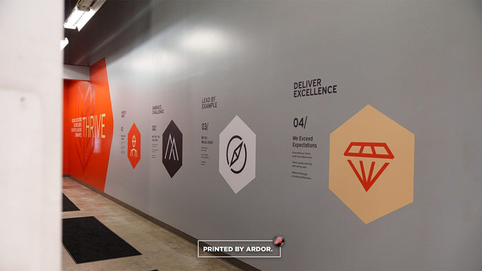 University Mechanical Contractors office wall graphics by Ardor Printing