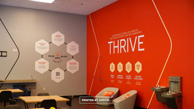 University Mechanical Contractors headquarters office wall graphics by Ardor Printing, view 3
