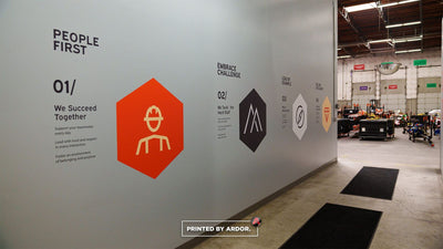 University Mechanical Contractors headquarters office wall graphics by Ardor Printing, view 9
