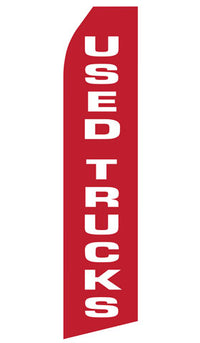 Used Trucks econo feather flag, 16 ft, single-sided, design 0278