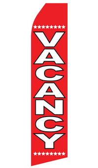 Vacancy econo feather flag, 16 ft, single-sided