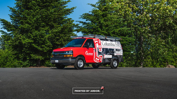Commercial van wrap for Columbia Fire