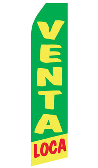 Venta Loca econo feather flag, 16 ft, single-sided
