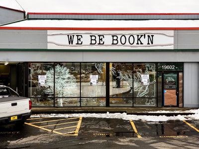 We Be Book'n storefront window graphics by Ardor Printing