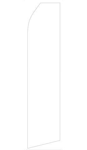 White econo feather flag, 16 ft, single-sided