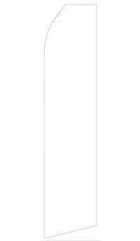 White econo feather flag, 16 ft, single-sided