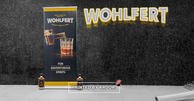 Wohlfert spirits retractable banner stand by Ardor Printing, view 2