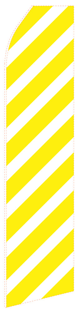 Yellow Stripe econo feather flag, 16 ft, single-sided