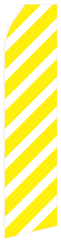 Yellow Stripe econo feather flag, 16 ft, single-sided