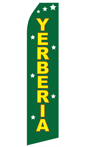 Yerberia econo feather flag, 16 ft, single-sided