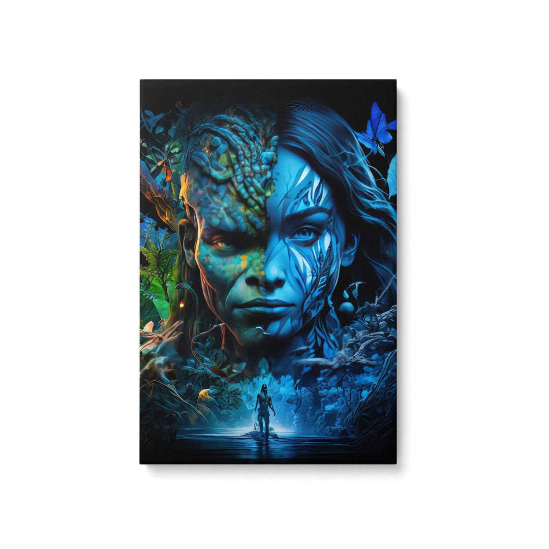 Bright and Extravagant Avatar 2 canvas print on white background, illuminating your imagination, to new adventures.