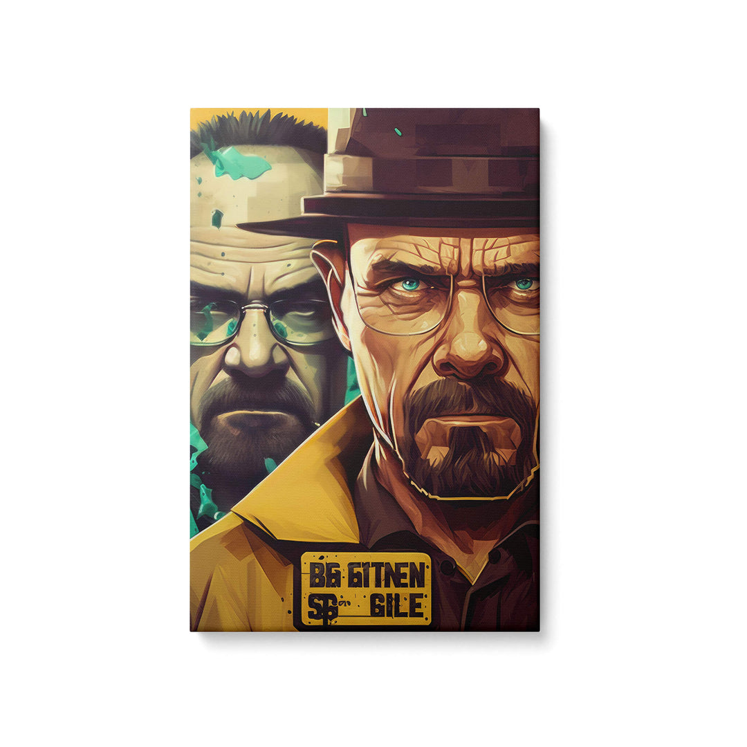 Captivating Walter White canvas art on a white background. Breaking Bad inspired artwork with stunning colors.