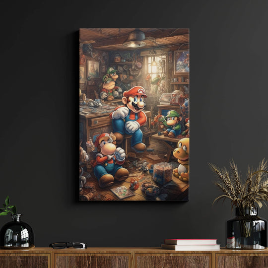 Bring peace and warmth to your living room with this Mario canvas print mounted on 1.5” stretcher bars.